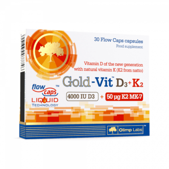 OlimpLabs Gold-Vit D3 4000IU + K2natto (MK-7) N30