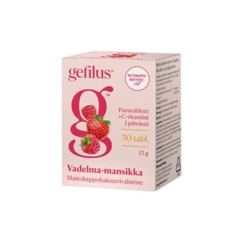 Gefilus närimistabletid vaarika/maasikamaitselised N30