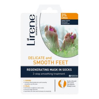 Lirene 2-faasiline taastav jalahooldus - jalakoorija 22ml + sokk-mask 1paar