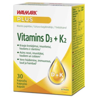 Vitamiin D3 + K2 4000IU/80MCG kapslid N30