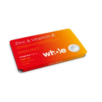 Whole Tsink + vitamiin C Immuno mandariinimaitselised pastillid N15