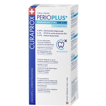 Curaprox Perio Plus Regenerate 0,09% CHX jaCitrox suuvesi 200 мл