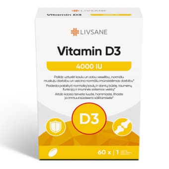 Livsane Витамин D в мягких капсулах 4000IU N60