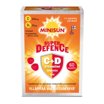 Minisun Super Defence C+D+Echinacea+Zn närimistabletid N60