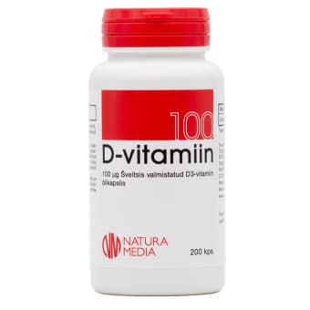 Natura Media D vitamiini õlikapslid 100mcg 4000IU N200