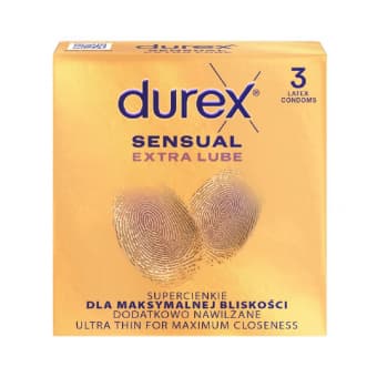 Durex Sensual Extra Lube kondoomid N3