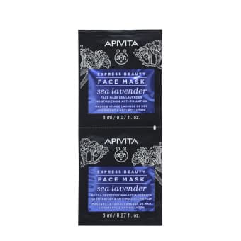 Apivita Express Beauty niisutav ja keskkonnamõjude eest kaitsev näomask merelavendliga 2x8ml