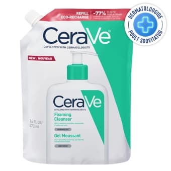 CeraVe Foaming Cleanser näo ja keha pesugeel segatüüpi ja rasusele nahale täitepakend 473 ml
