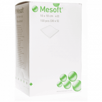 Mesoft тампоны для ран 10x10cm 4-слойные стерильные N150