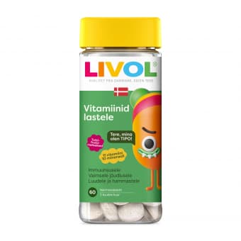 Livol Multi жевательные витамины для детей со вкусом тутти-фрутти N60