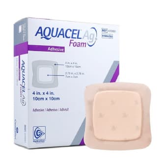 Aquacel Ag Foam vahthaavaside 10x10cm silikoonist kleepuv N10