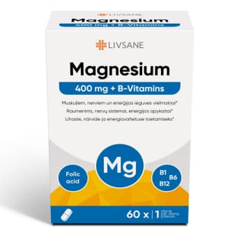 Livsane Магний 400 + B витамины в таблетках N60