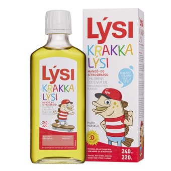 Lysi Omega-3 kalamaksaõli mango & tsitrus lastele 240 ml