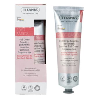 Titania Foot Basics Sensitive lõhnavaba jalakreem 100 ml