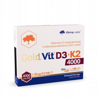 OlimpLabs Gold-Vit D3 4000IU + K2natto (MK-7) N30