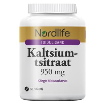 Nordlife Kaltsiumtsitraat 950mg tabletid N60