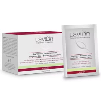 Lavilin Deo Wipes To Go дезодорирующие влажные салфетки для женщин N10