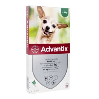 ADVANTIX TÄPILAHUS KOER 500MG+100MG/ML 0.4-4KG N4