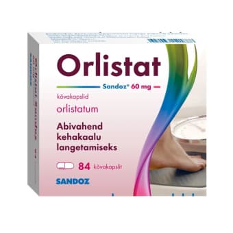 ORLISTAT SANDOZ KÕVAKAPSEL 60MG N84