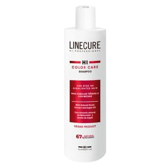 Linecure Color Care argaaniaõli, virsiku- ja päevalilleseemne ekstraktidega värvitud juustele šampoon 300 ml