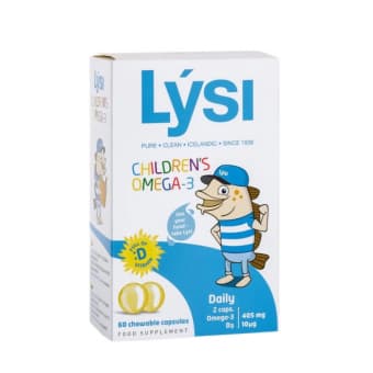 Lysi Omega-3 puuviljamaitselised närimiskapslid lastele N60