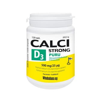 Vitabalans Calcistrong + vitamiin D3 Chew Lemon närimistabletid N120