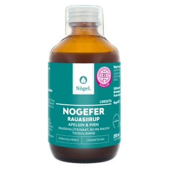 Nõgel Nogefer rauasiirup apelsini ja pirniga 50mg/15ml 250 ml