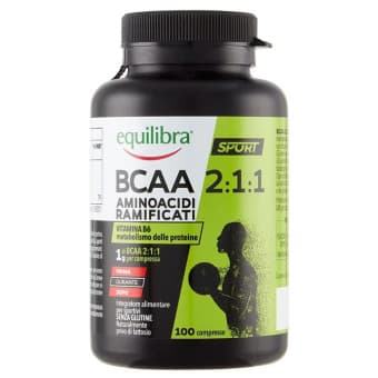 Equilibra BCAA 2:1:1 aminohapped + B6 vitamiin valkude ainevahetusele N100