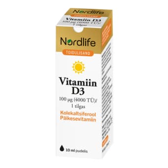 Nordlife Vitamiin D3 tilgad 4000IU 10 ml