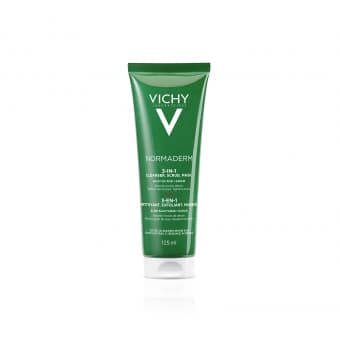 Vichy Normaderm 3in1 näopuhastaja, -koorija, -mask rasusele nahale 125 ml