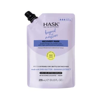 Hask Extra Moisture Recovery Mask увлажняющая маска для волос с маслом ши и экстрактом банана 235 мл