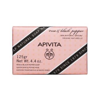 Apivita Natural Soap With Rose & Black Pepper мыло 125 г