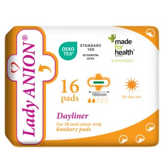 Lady Anion прокладки с анионовой полоской и крылышками N16