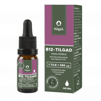Nõgel B12-tilgad kogu perele, metüülkobalamiin MecobalActive®, 500 µg 10 ml
