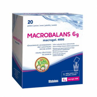 MacroBalans suukaudse lahuse pulber lastele 6g N20