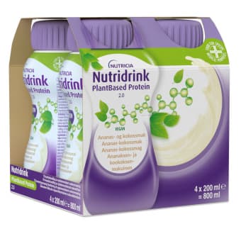 Nutridrink PlantBased Protein ananassi-kookosmaitseline jook 200ml N4