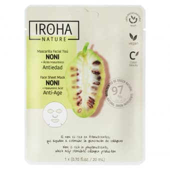 Iroha Nature vananemisvastane kangasmask noni ja hüaluroonhappega 20 мл