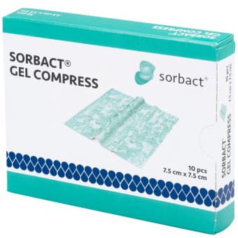 Sorbact geel стерильная повязка для ран с гелевым покрытием 7,5x7,5cm N10