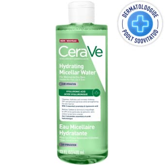 CeraVe Hydrating Micellar Water 24H niisutav mitsellaarvesi normaalsele, kuivale ja tundlikule nahale 400 ml