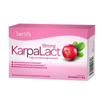 Bertils KarpaLact Strong kapslid jõhvikate ja piimhappebakteritega N20