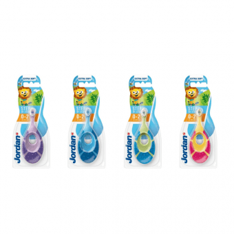 Jordan Step 1 мягкая зубная щетка-прорезыватель для малышей 0-2 лет N1