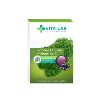 VITA-LAB Пастилки для горла с исландским мхом и витамином С N12