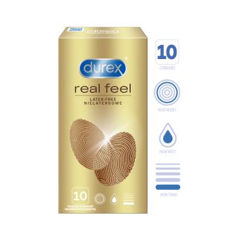 Durex Real Feel läbipaistvad kondoomid 56 mm N10