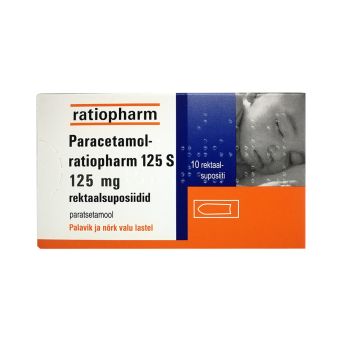PARACETAMOL-RATIOPHARM S REKTAALSUPOSIIT 125MG N10