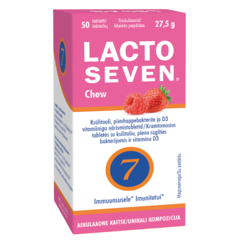 Lacto Seven Chew maasika/vaarikamaitselised närimistabletid N50