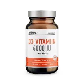 ICONFIT Vitamiin D3 Päikesepärlid 4000 IU N90
