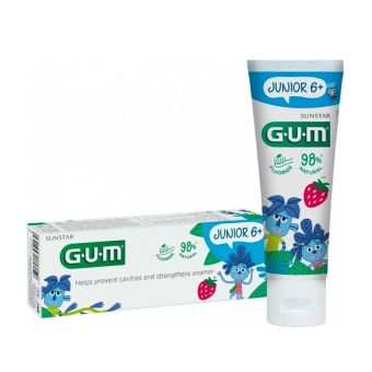 Gum Junior 6+ клубничная зубная паста для детей 50 мл