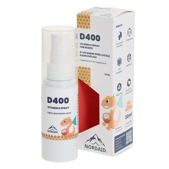 Nordaid D400 Imikute D vitamiin kookosõlisprei 10mcg 30 ml