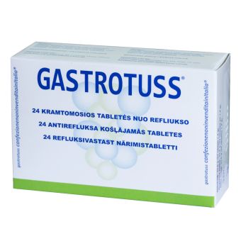 Gastrotuss refluksivastased närimistabletid N24