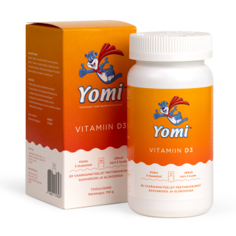 Yomi D3-vitamiin vaarikamaitseline karuke N60